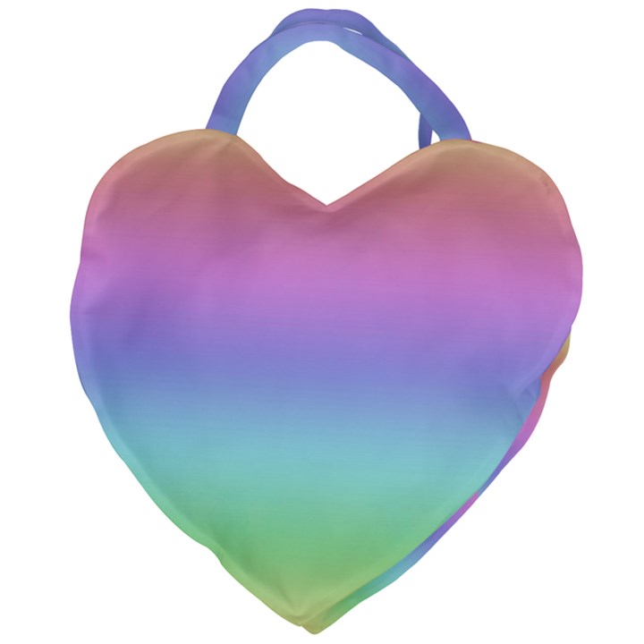 Pastel Rainbow Ombre Gradient Giant Heart Shaped Tote