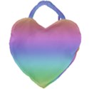 Pastel Rainbow Ombre Gradient Giant Heart Shaped Tote View2