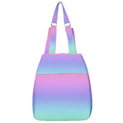 Pastel Rainbow Ombre Gradient Center Zip Backpack by SpinnyChairDesigns