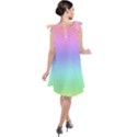 Pastel Rainbow Ombre Gradient Tie Up Tunic Dress View2