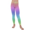 Pastel Rainbow Ombre Gradient Kids  Lightweight Velour Leggings View1