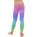 Pastel Rainbow Ombre Gradient Kids  Lightweight Velour Leggings View4