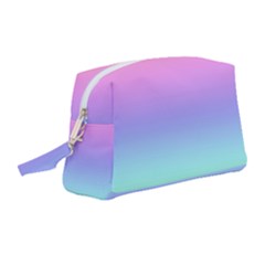 Pastel Rainbow Ombre Gradient Wristlet Pouch Bag (medium) by SpinnyChairDesigns