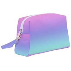 Pastel Rainbow Ombre Gradient Wristlet Pouch Bag (large) by SpinnyChairDesigns