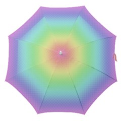 Pastel Rainbow Diamond Pattern Straight Umbrellas by SpinnyChairDesigns