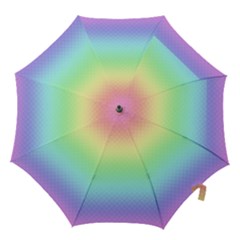 Pastel Rainbow Diamond Pattern Hook Handle Umbrellas (Medium)