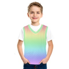 Pastel Rainbow Diamond Pattern Kids  Sportswear by SpinnyChairDesigns