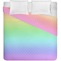 Pastel Rainbow Diamond Pattern Duvet Cover Double Side (King Size)