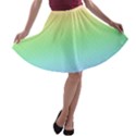 Pastel Rainbow Diamond Pattern A-line Skater Skirt View1