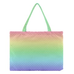 Pastel Rainbow Diamond Pattern Medium Tote Bag