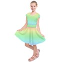 Pastel Rainbow Diamond Pattern Kids  Short Sleeve Dress View1