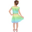 Pastel Rainbow Diamond Pattern Kids  Short Sleeve Dress View2