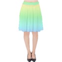 Pastel Rainbow Diamond Pattern Velvet High Waist Skirt View1