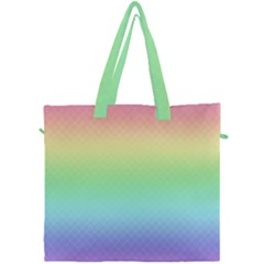 Pastel Rainbow Diamond Pattern Canvas Travel Bag by SpinnyChairDesigns