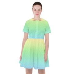 Pastel Rainbow Diamond Pattern Sailor Dress