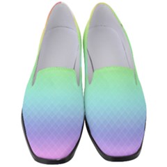 Pastel Rainbow Diamond Pattern Women s Classic Loafer Heels by SpinnyChairDesigns