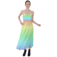 Pastel Rainbow Diamond Pattern Tie Back Maxi Dress by SpinnyChairDesigns