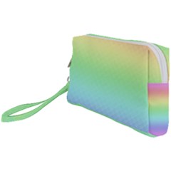 Pastel Rainbow Diamond Pattern Wristlet Pouch Bag (small) by SpinnyChairDesigns