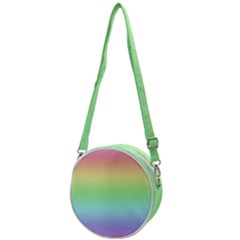 Pastel Rainbow Diamond Pattern Crossbody Circle Bag by SpinnyChairDesigns