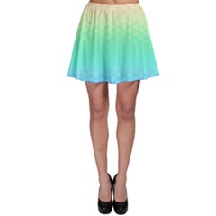 Rainbow Floral Ombre Print Skater Skirt by SpinnyChairDesigns