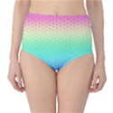 Rainbow Floral Ombre Print Classic High-Waist Bikini Bottoms View1