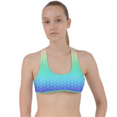 Rainbow Floral Ombre Print Criss Cross Racerback Sports Bra