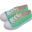 Rainbow Floral Ombre Print Kids  Low Top Canvas Sneakers View2