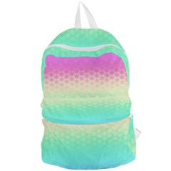 Rainbow Floral Ombre Print Foldable Lightweight Backpack by SpinnyChairDesigns