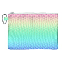 Rainbow Floral Ombre Print Canvas Cosmetic Bag (xl) by SpinnyChairDesigns