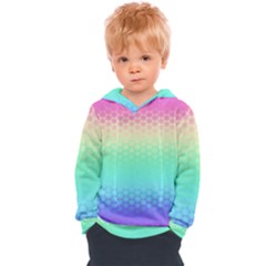 Rainbow Floral Ombre Print Kids  Overhead Hoodie