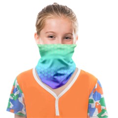 Rainbow Floral Ombre Print Face Covering Bandana (kids) by SpinnyChairDesigns