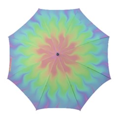 Pastel Rainbow Flame Ombre Golf Umbrellas by SpinnyChairDesigns