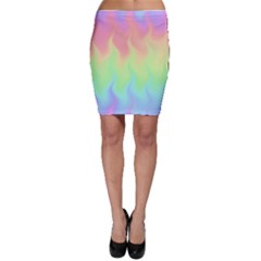 Pastel Rainbow Flame Ombre Bodycon Skirt by SpinnyChairDesigns