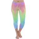 Pastel Rainbow Flame Ombre Capri Winter Leggings  View1