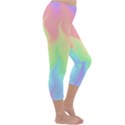 Pastel Rainbow Flame Ombre Capri Winter Leggings  View3