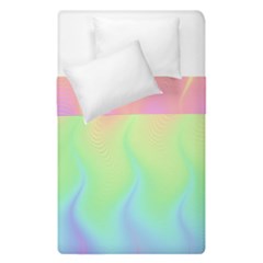 Pastel Rainbow Flame Ombre Duvet Cover Double Side (single Size) by SpinnyChairDesigns