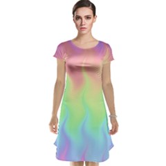 Pastel Rainbow Flame Ombre Cap Sleeve Nightdress by SpinnyChairDesigns