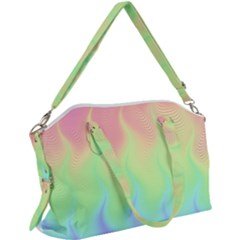 Pastel Rainbow Flame Ombre Canvas Crossbody Bag by SpinnyChairDesigns