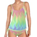 Pastel Rainbow Flame Ombre Tankini Set View1