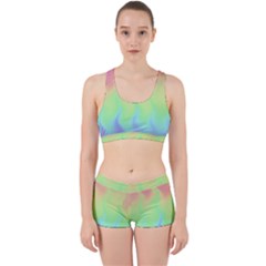 Pastel Rainbow Flame Ombre Work It Out Gym Set by SpinnyChairDesigns