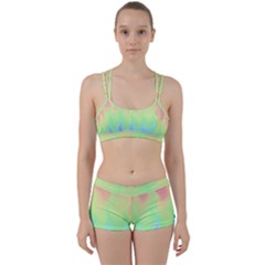 Pastel Rainbow Flame Ombre Perfect Fit Gym Set by SpinnyChairDesigns