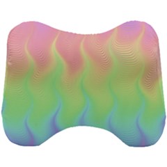 Pastel Rainbow Flame Ombre Head Support Cushion by SpinnyChairDesigns