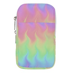 Pastel Rainbow Flame Ombre Waist Pouch (small) by SpinnyChairDesigns