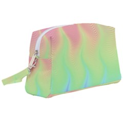 Pastel Rainbow Flame Ombre Wristlet Pouch Bag (large) by SpinnyChairDesigns