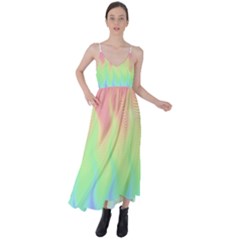 Pastel Rainbow Flame Ombre Tie Back Maxi Dress by SpinnyChairDesigns