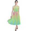 Pastel Rainbow Flame Ombre Round Neck Boho Dress View1