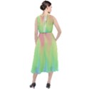 Pastel Rainbow Flame Ombre Round Neck Boho Dress View2