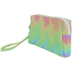 Pastel Rainbow Flame Ombre Wristlet Pouch Bag (small) by SpinnyChairDesigns