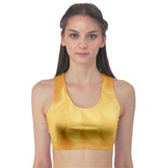 Gold Flame Ombre Sports Bra by SpinnyChairDesigns