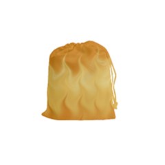 Gold Flame Ombre Drawstring Pouch (small) by SpinnyChairDesigns